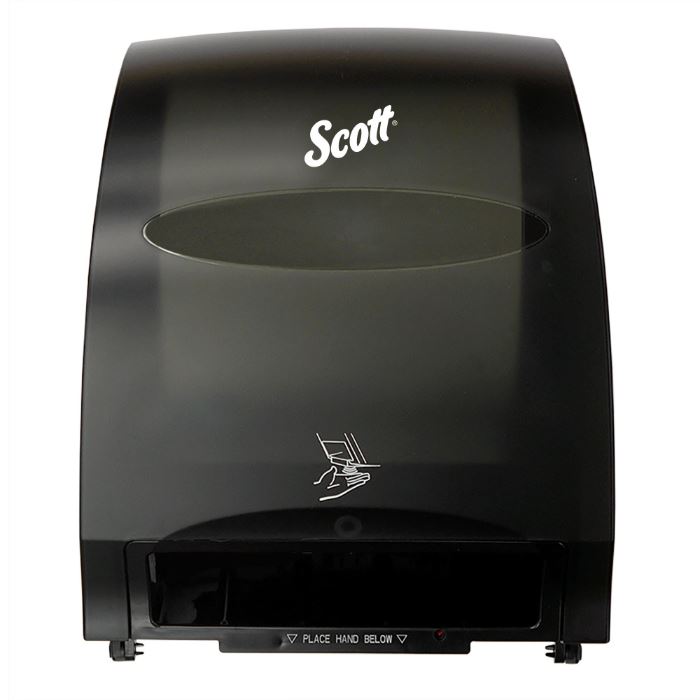 Scott Essential Electronic Towel Dispenser, Smoke, Purple Core